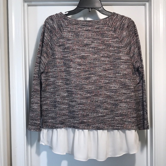 LOFT Multi Colored Top with Ruffle - Picture 2 of 6